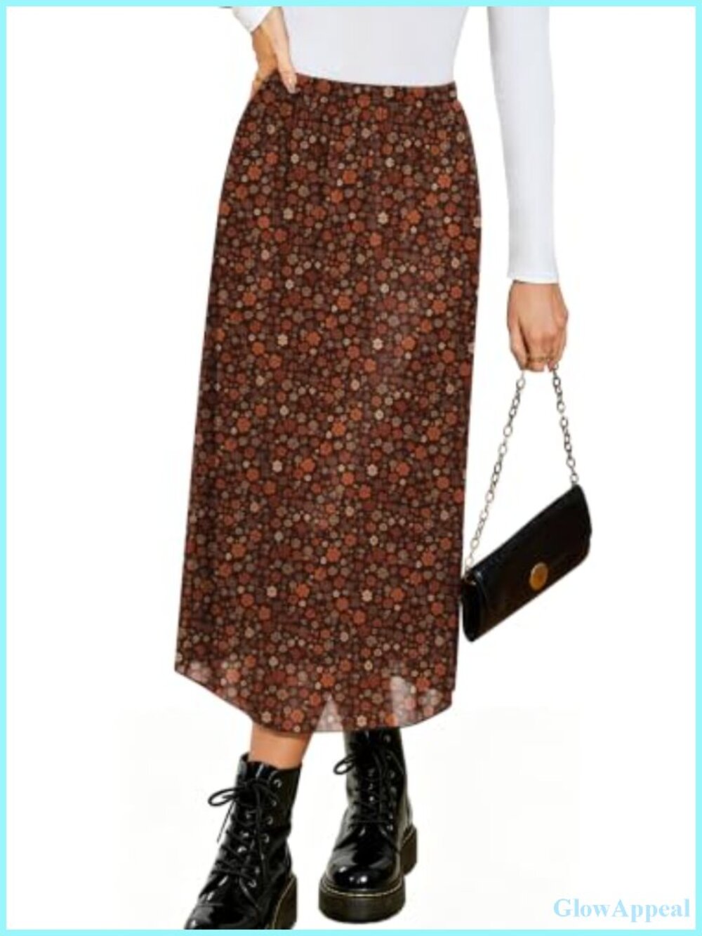 Mesh Midi Skirt High Waisted Double Lined Long Skirt